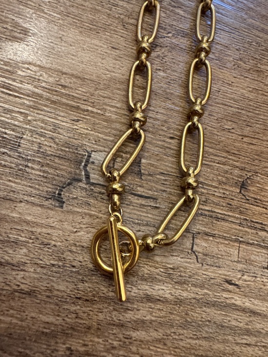 No brand Jewelry - Gold Link Toggle Necklace for Women - Polished Chain Statement 16 inches long